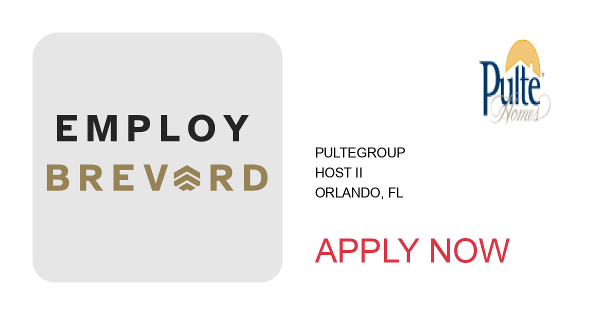 Apply to Host II position with PulteGroup in Orlando, FL