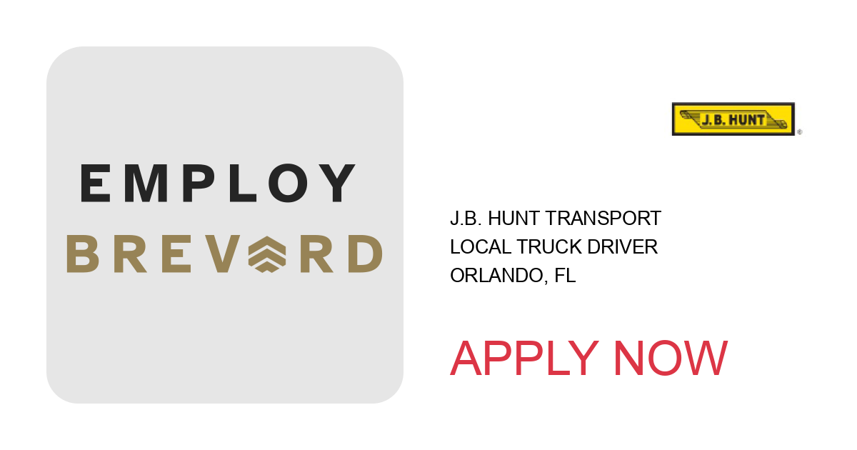 Apply to Local Truck Driver position with J.B. Hunt Transport in Orlando, FL