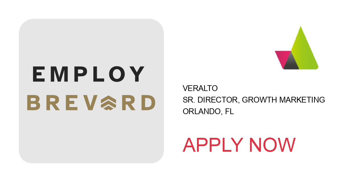 Apply to Sr. Director, Growth Marketing position with Veralto in Orlando, FL