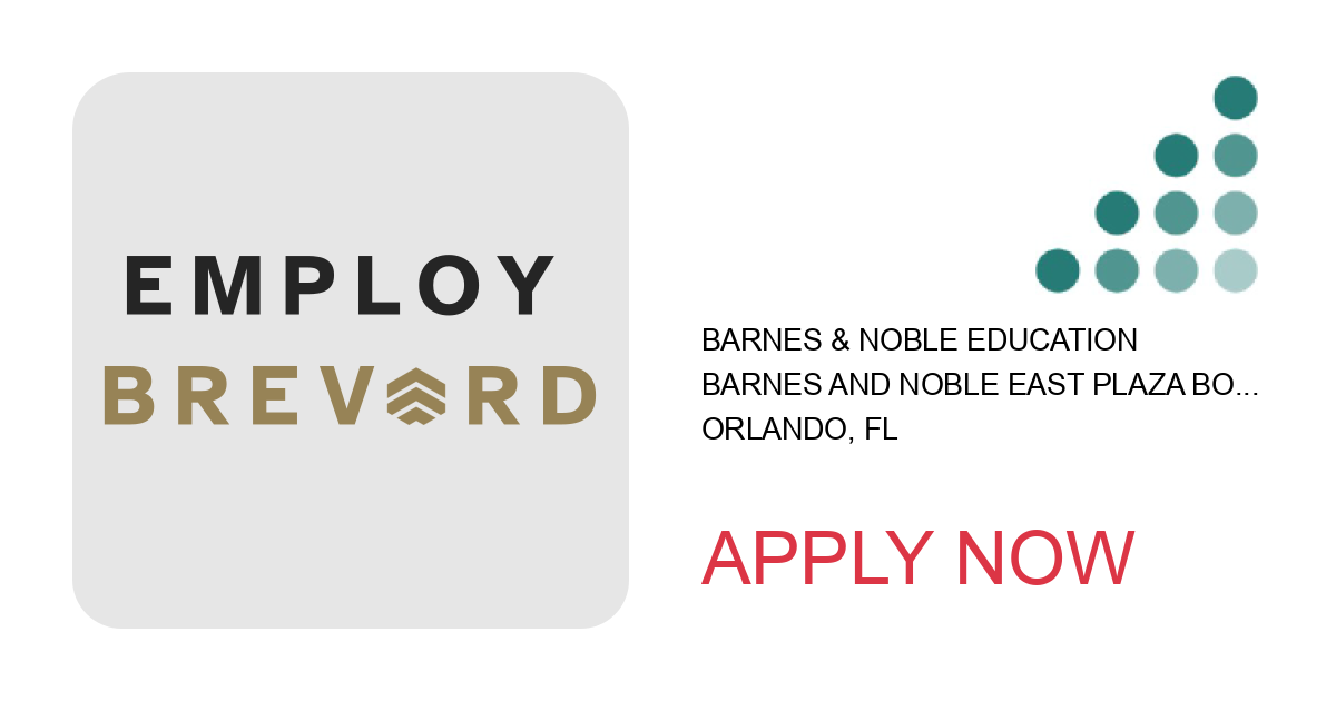 Apply to Barnes and Noble East Plaza Bookstore -Barista (Temp) position with Barnes & Noble Education in Orlando, FL