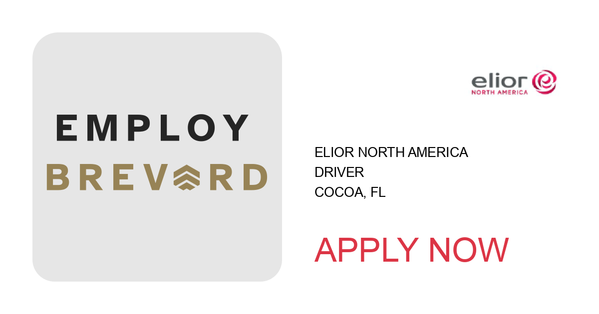 Apply to Driver position with Elior North America in Cocoa, FL