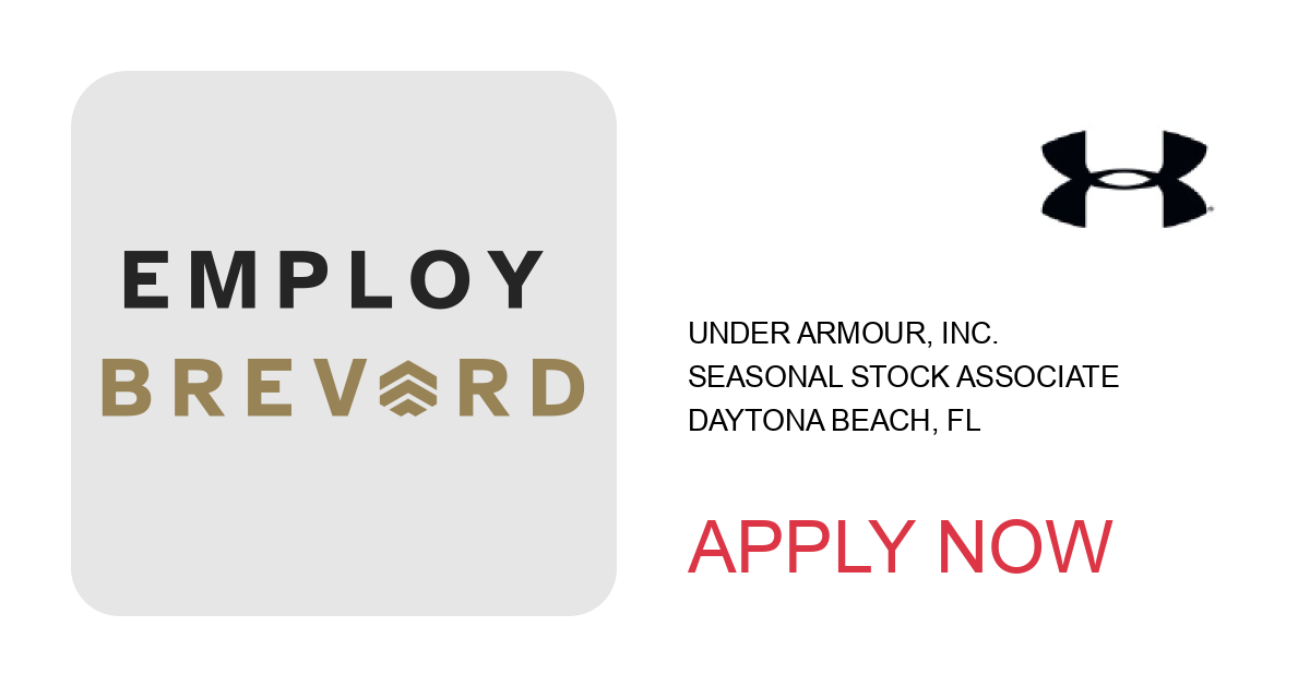 Apply to Seasonal Stock Associate position with Under Armour, Inc. in Daytona Beach, FL