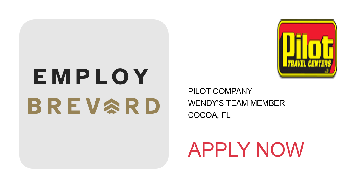 Apply to Wendy's Team Member position with Pilot Company in Cocoa, FL