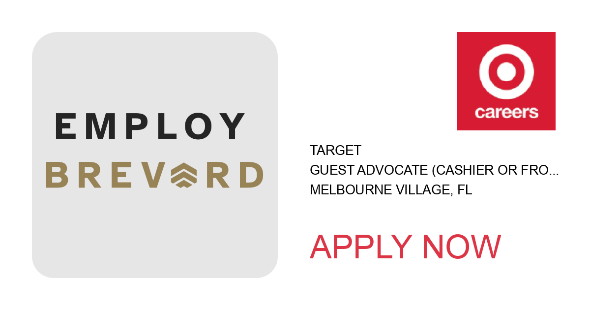 Apply to Guest Advocate (Cashier or Front of Store Attendant/Cart Attendant) (T0689) position with Target in Melbourne Village, FL