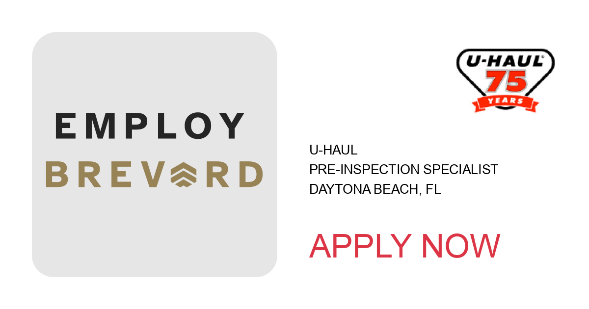 Apply to Pre-Inspection Specialist position with U-Haul in Daytona Beach, FL