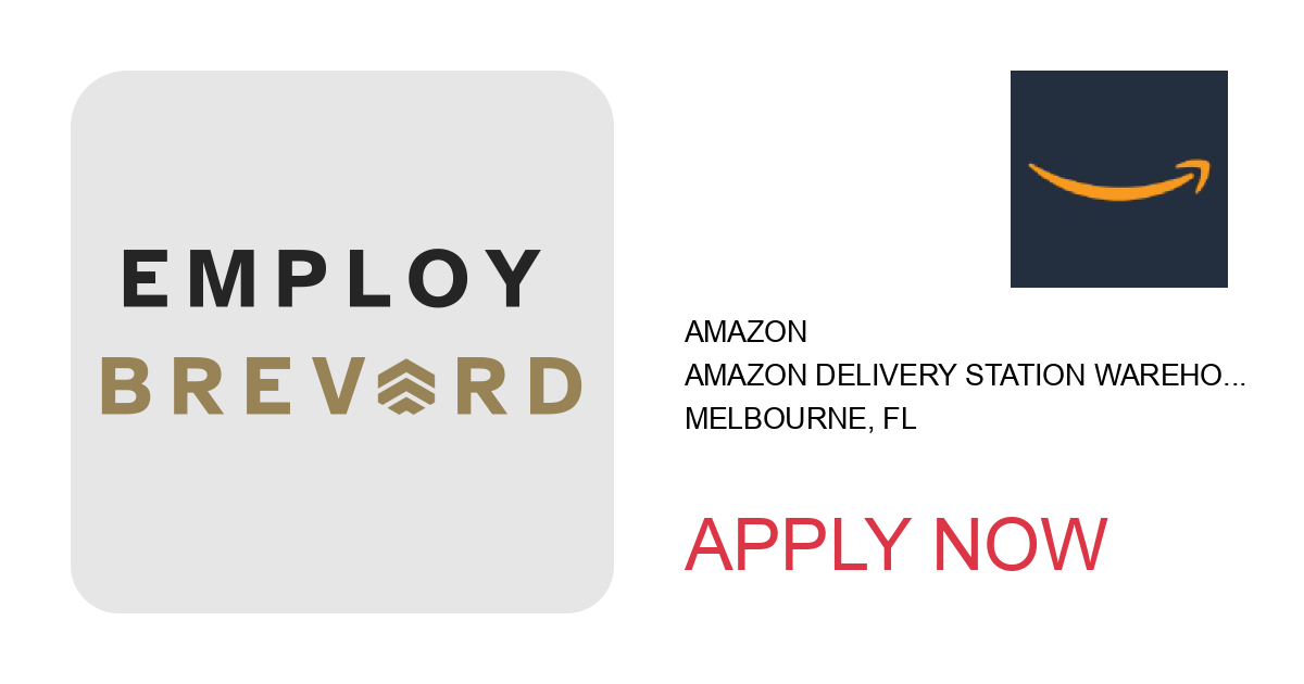 Apply to Amazon Delivery Station Warehouse Associate position with Amazon in Melbourne, FL