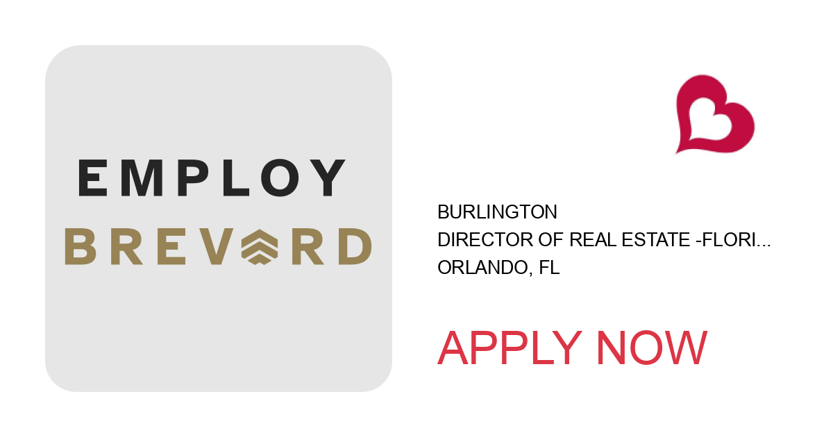 Apply to Director of Real Estate -Florida position with Burlington in Orlando, FL