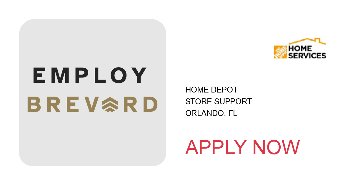 Apply to Store Support position with Home Depot in Orlando, FL