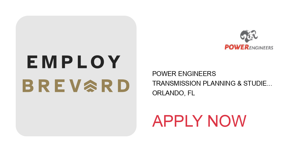 Apply to Transmission Planning & Studies Engineer - Junior Level position with POWER Engineers in Orlando, FL