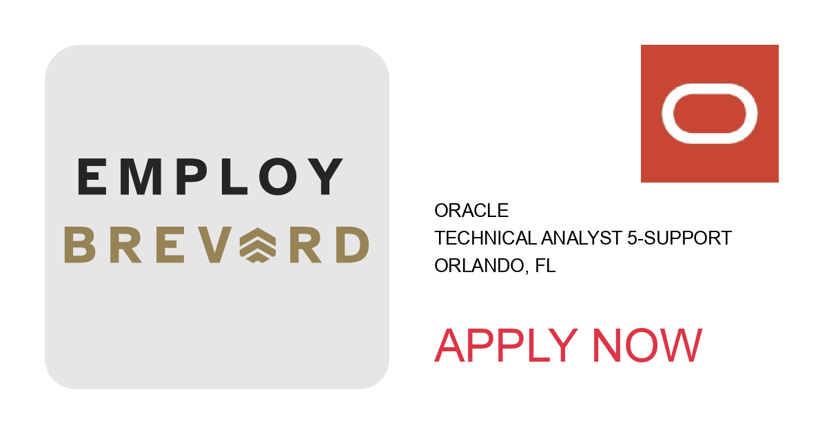 Apply to Technical Analyst 5-Support position with Oracle in Orlando, FL