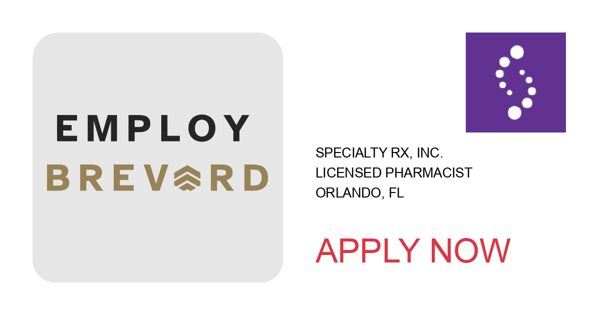 Apply to Licensed Pharmacist position with Specialty Rx, Inc. in Orlando, FL