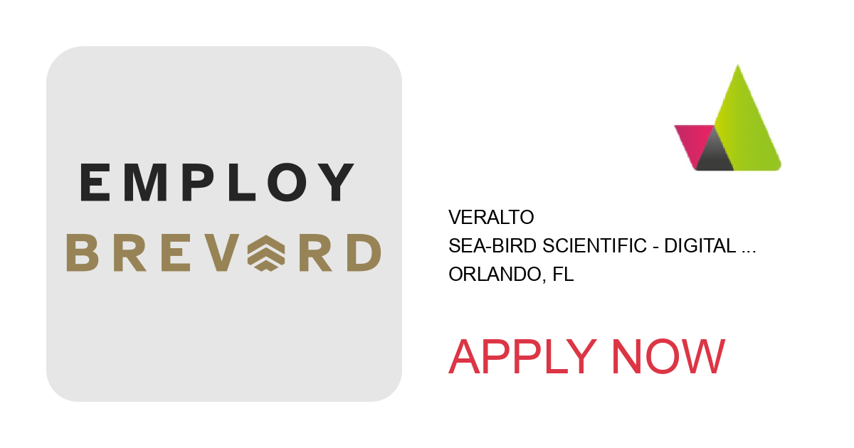 Apply to Sea-Bird Scientific - Digital Marketing Specialist position with Veralto in Orlando, FL