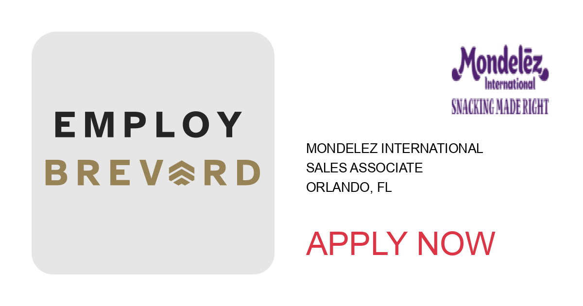 Apply to Sales Associate position with Mondelez International in Orlando, FL