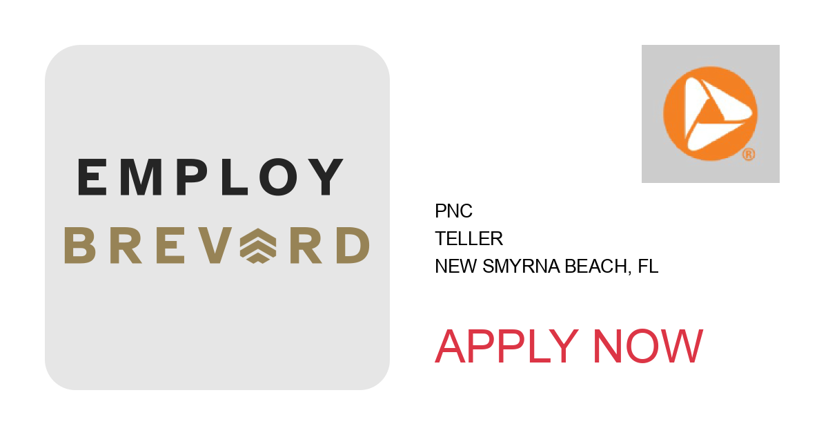 Apply to Teller position with PNC in New Smyrna Beach, FL