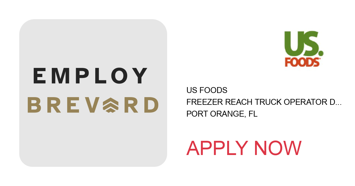 Apply to Freezer Reach Truck Operator Day position with US Foods in Port Orange, FL