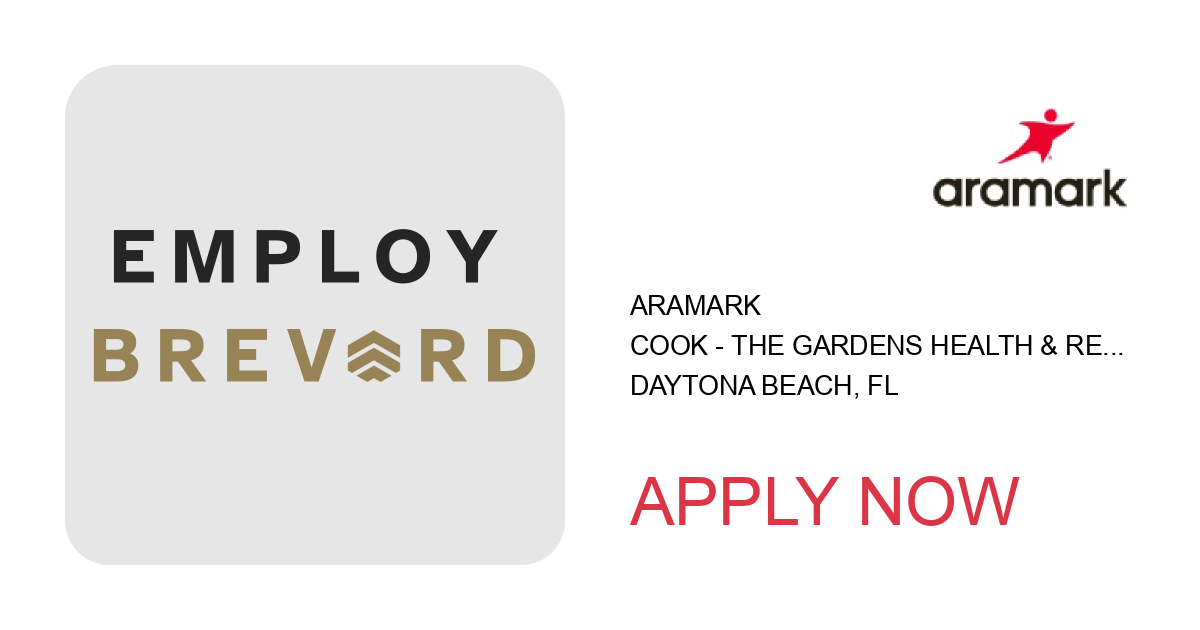 Apply to Cook - The Gardens Health & Rehabilitation position with ARAMARK in Daytona Beach, FL