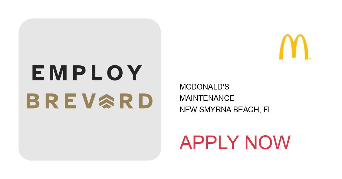 Apply to Maintenance position with McDonald's in New Smyrna Beach, FL