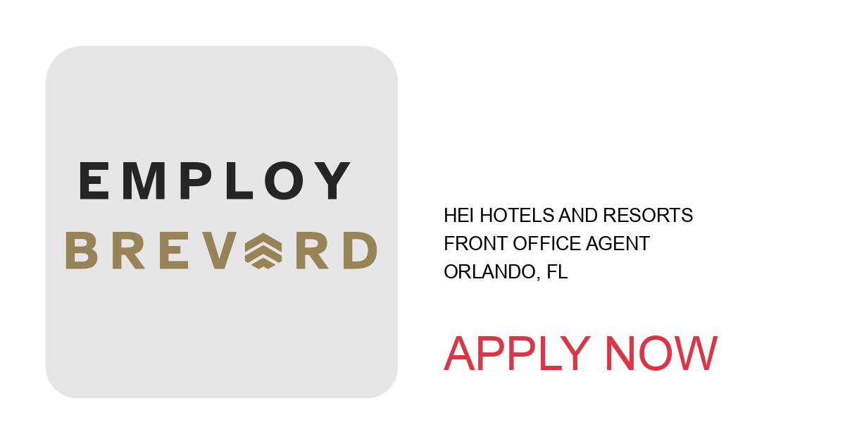 Apply to Front Office Agent position with HEI Hotels and Resorts in Orlando, FL