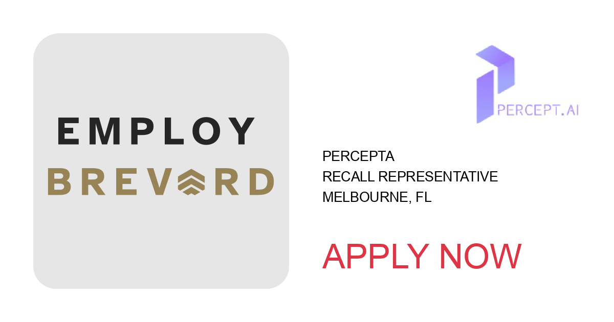 Apply to Recall Representative position with Percepta in Melbourne, FL