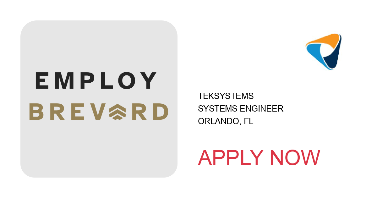 Apply to Systems Engineer position with TEKsystems in Orlando, FL