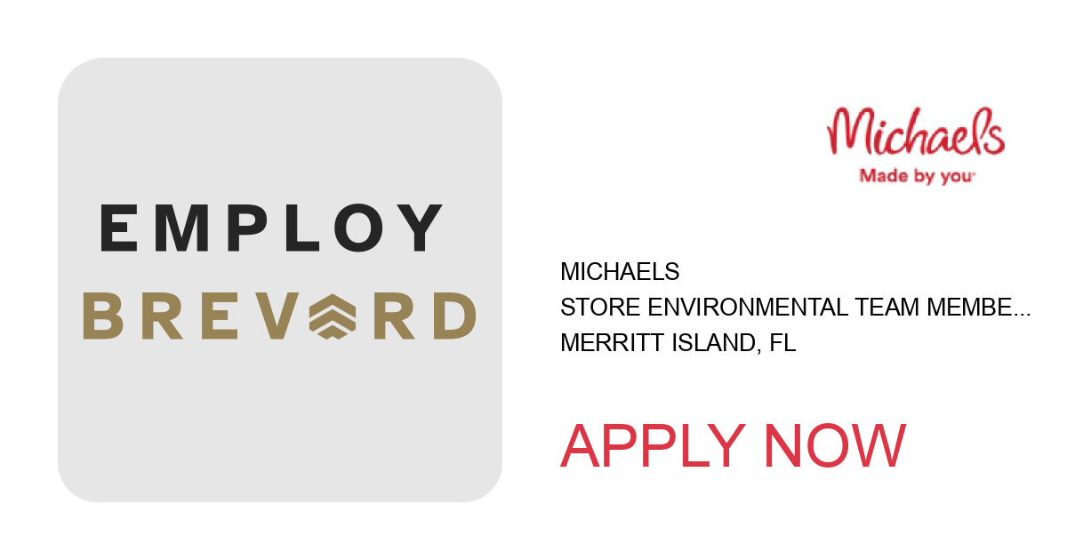 Apply to store environmental team member position with Michaels in Merritt Island, FL