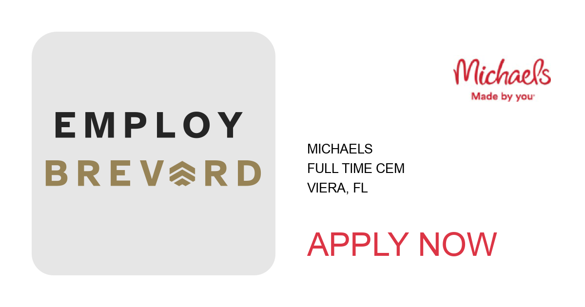 Apply to Full time CEM position with Michaels in Viera, FL