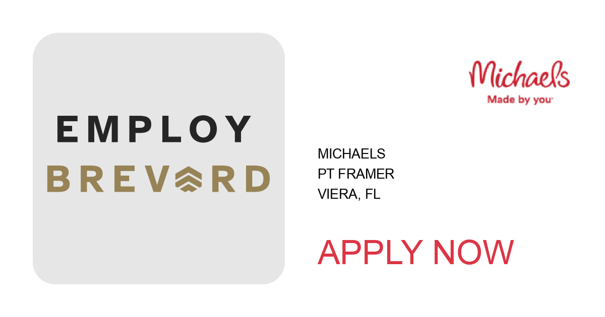 Apply to pt framer position with Michaels in Viera, FL