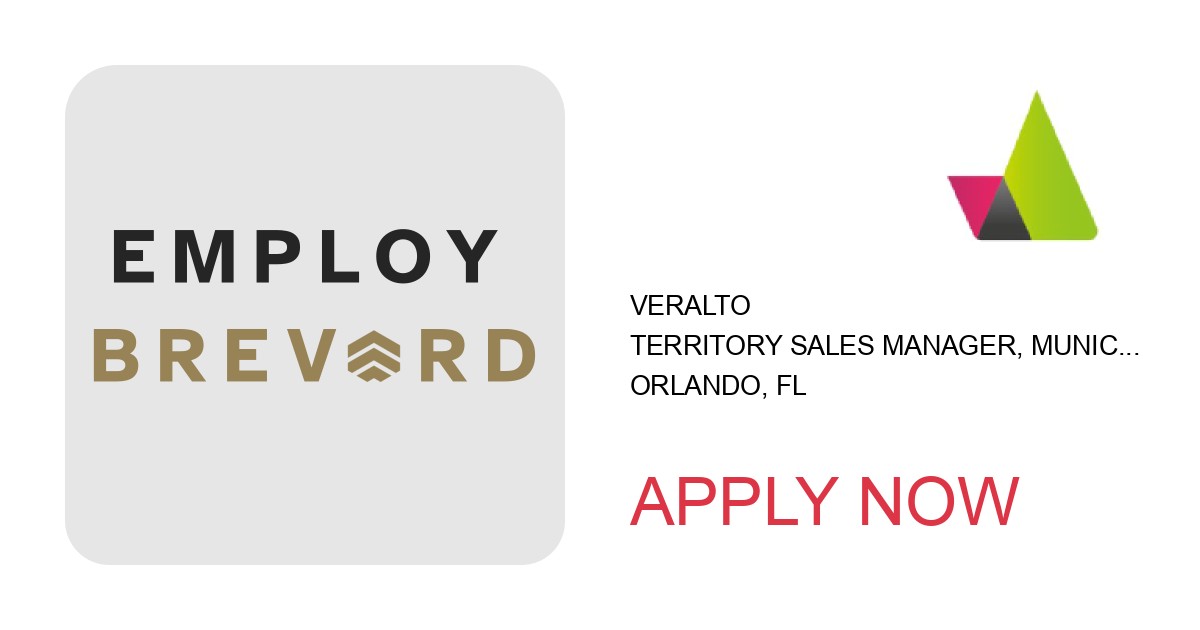 Apply to Territory Sales Manager, Municipal (Southeast US) position with Veralto in Orlando, FL