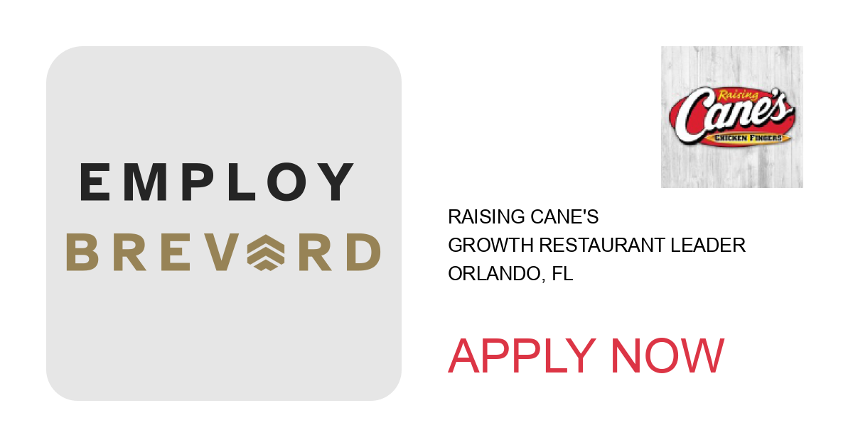 Apply to Growth Restaurant Leader position with Raising Cane's in Orlando, FL