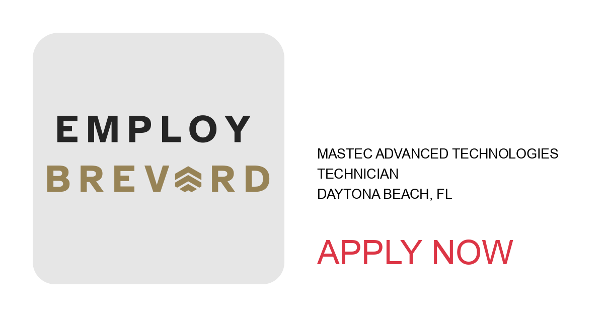 Apply to Technician position with MasTec Advanced Technologies in Daytona Beach, FL