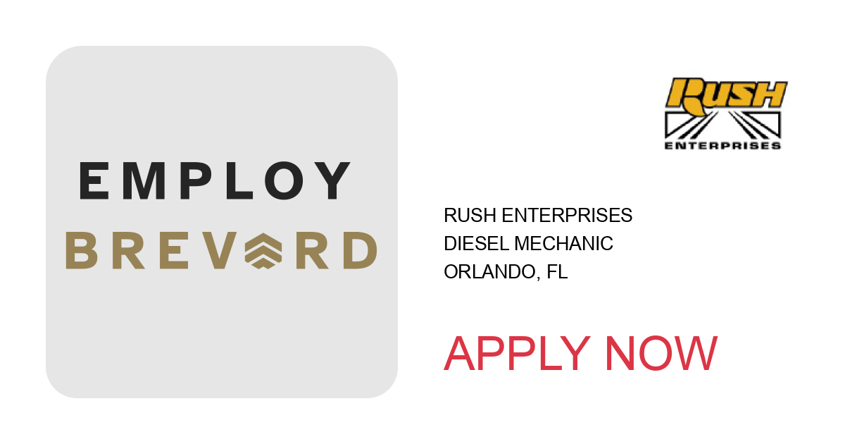 Apply to Diesel Mechanic position with Rush Enterprises in Orlando, FL