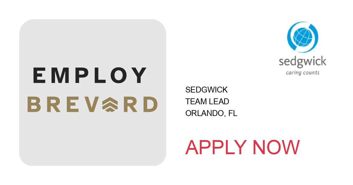 Apply to Team Lead position with Sedgwick in Orlando, FL