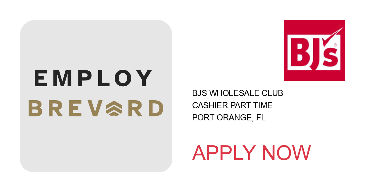 Apply to Cashier Part Time position with BJs Wholesale Club in Port Orange, FL