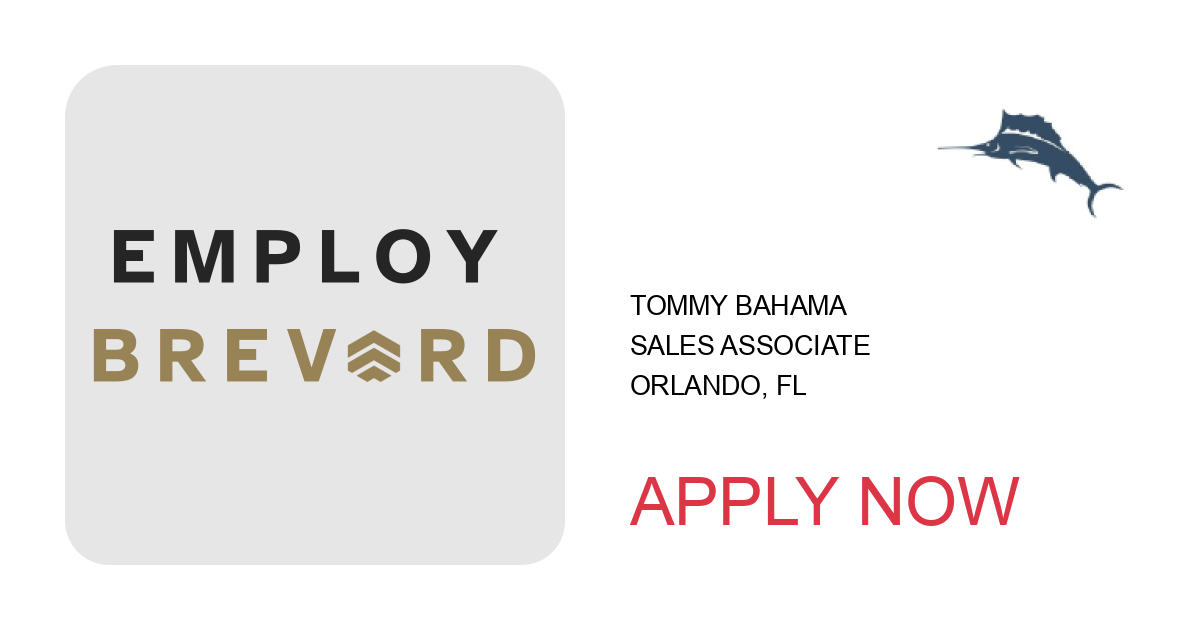 Apply to Sales associate position with Tommy Bahama in Orlando, FL