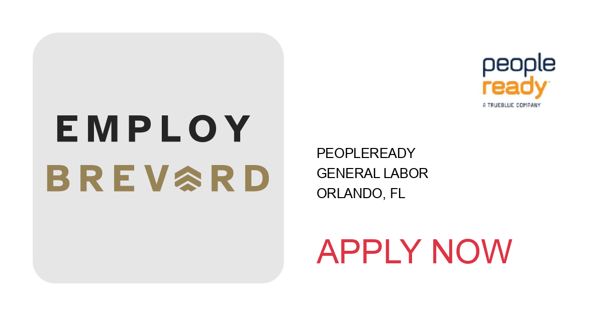 Apply to General Labor position with PeopleReady in Orlando, FL