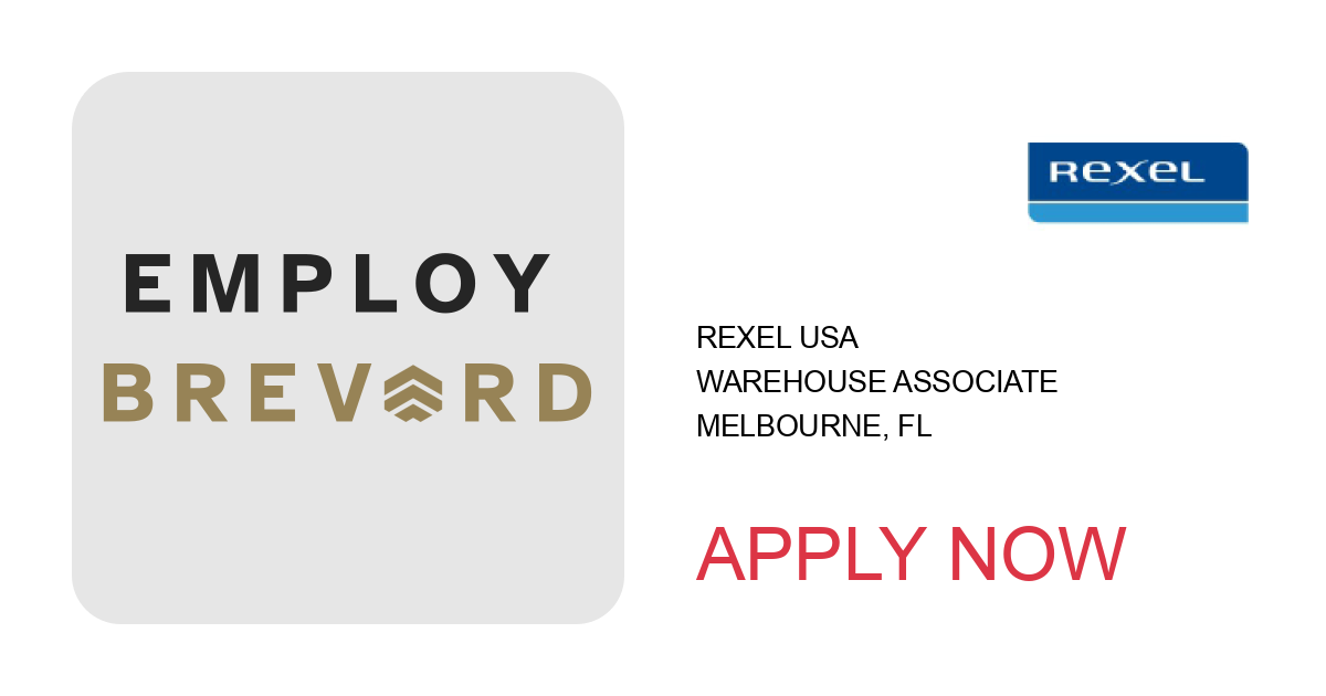 Apply to Warehouse Associate position with Rexel USA in Melbourne, FL