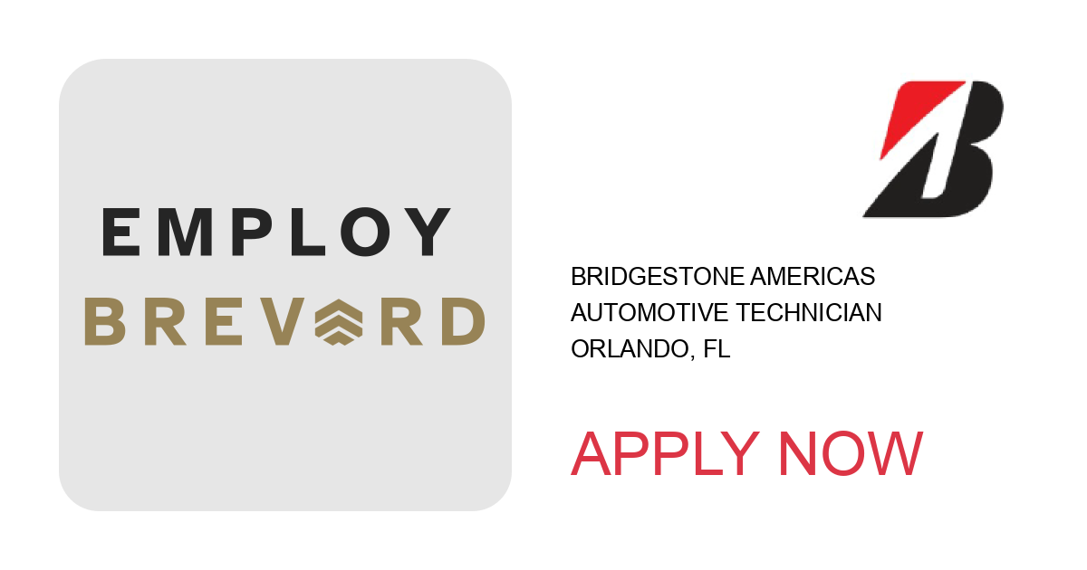 Apply to Automotive Technician position with Bridgestone Americas in Orlando, FL