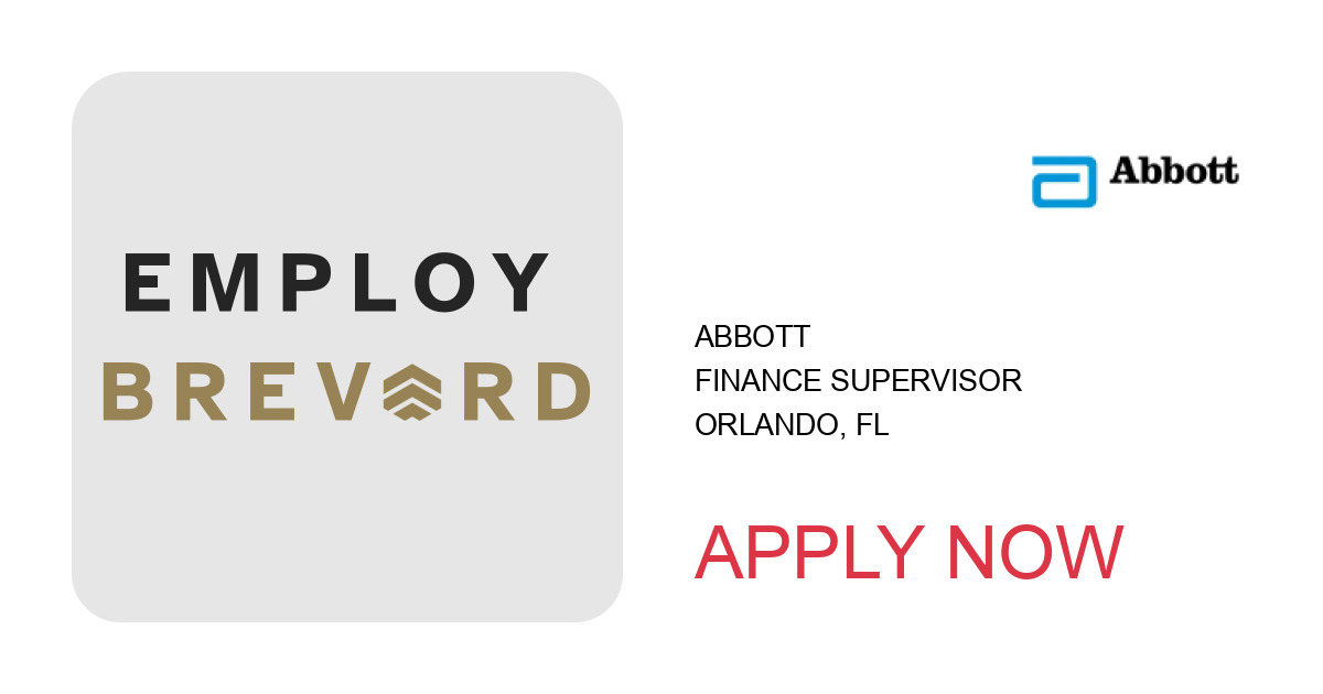 Apply to Finance Supervisor position with Abbott in Orlando, FL