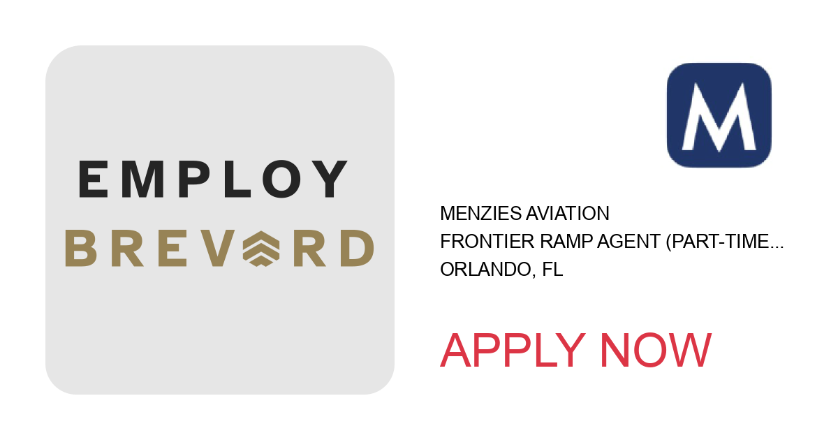 Apply to Frontier Ramp Agent (Part-Time) position with Menzies Aviation in Orlando, FL