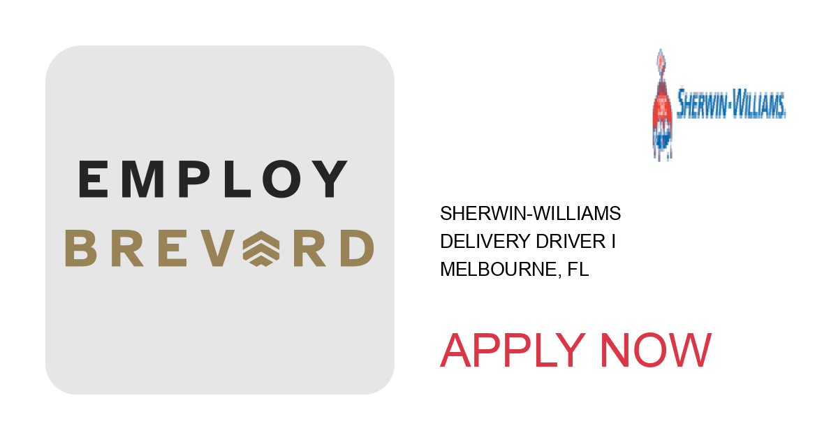 Apply to Delivery Driver I position with Sherwin-Williams in Melbourne, FL