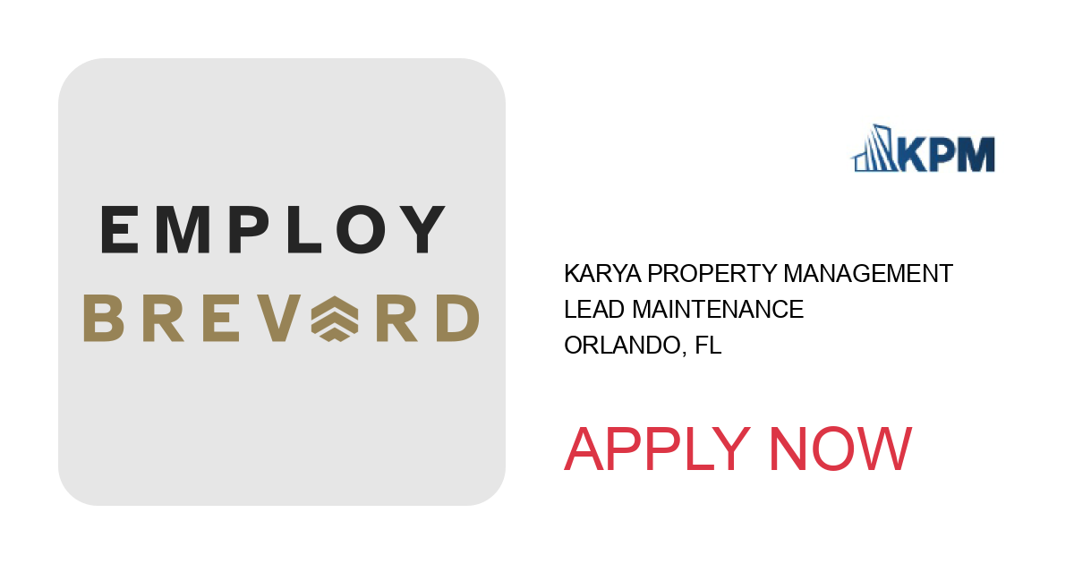 Apply to Lead Maintenance position with Karya Property Management in Orlando, FL