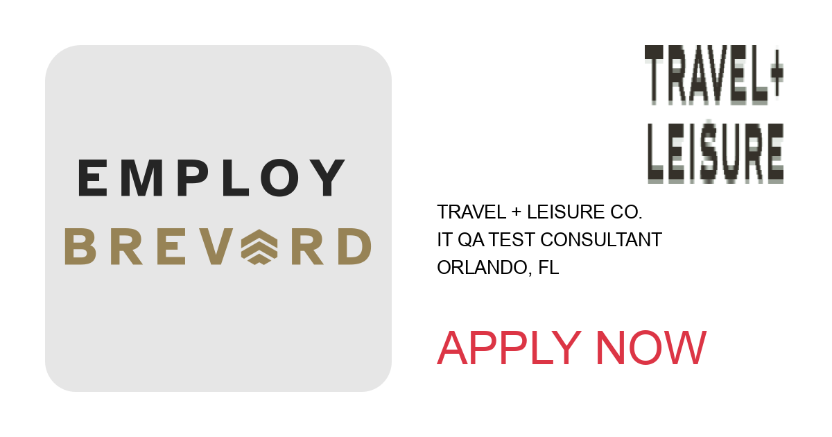 Apply to IT QA Test Consultant position with Travel + Leisure Co. in Orlando, FL