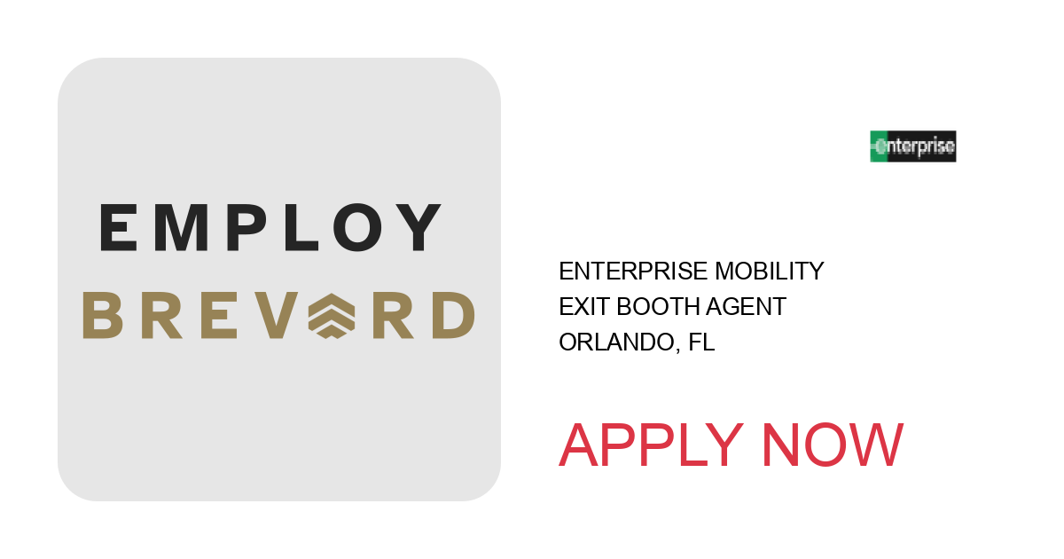 Apply to Exit Booth Agent position with Enterprise Mobility in Orlando, FL