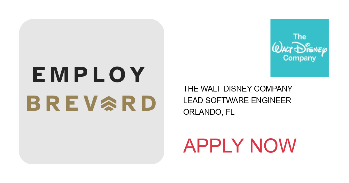 Apply to Lead Software Engineer position with The Walt Disney Company in Orlando, FL