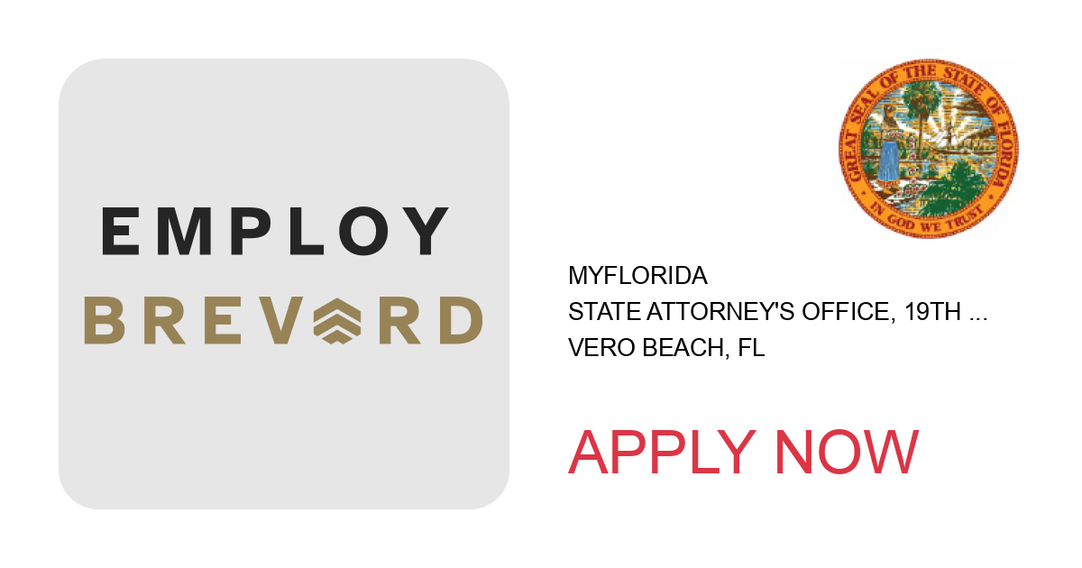 Apply to STATE ATTORNEY'S OFFICE, 19TH CIRCUIT- CLERICAL SPECIALIST I - 21014447 position with MyFlorida in Vero Beach, FL