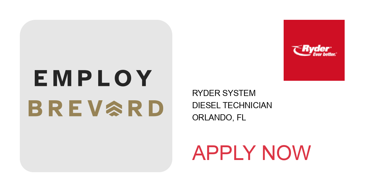 Apply to Diesel Technician position with Ryder System in Orlando, FL