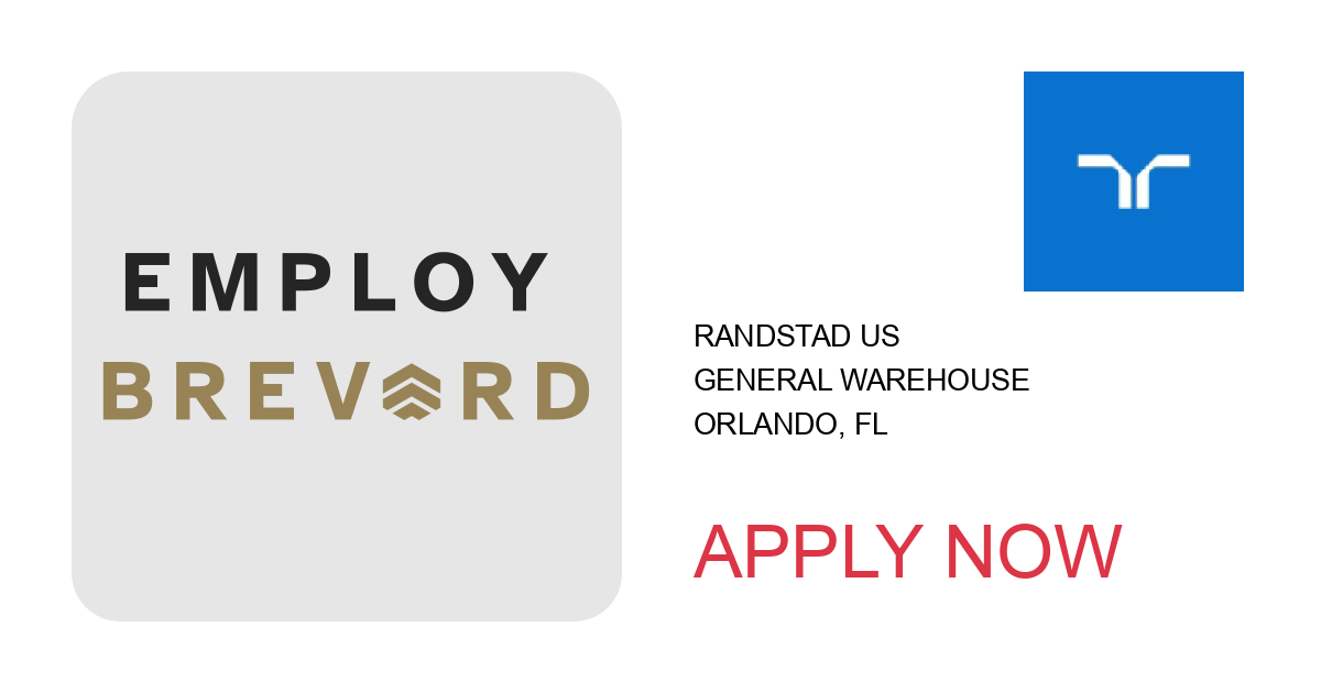 Apply to general warehouse position with Randstad US in Orlando, FL