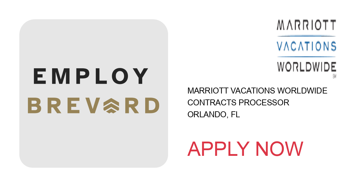 Apply to Contracts Processor position with Marriott Vacations Worldwide in Orlando, FL