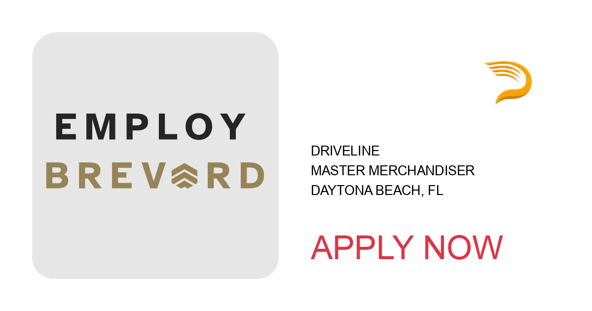 Apply to Master Merchandiser position with Driveline in Daytona Beach, FL