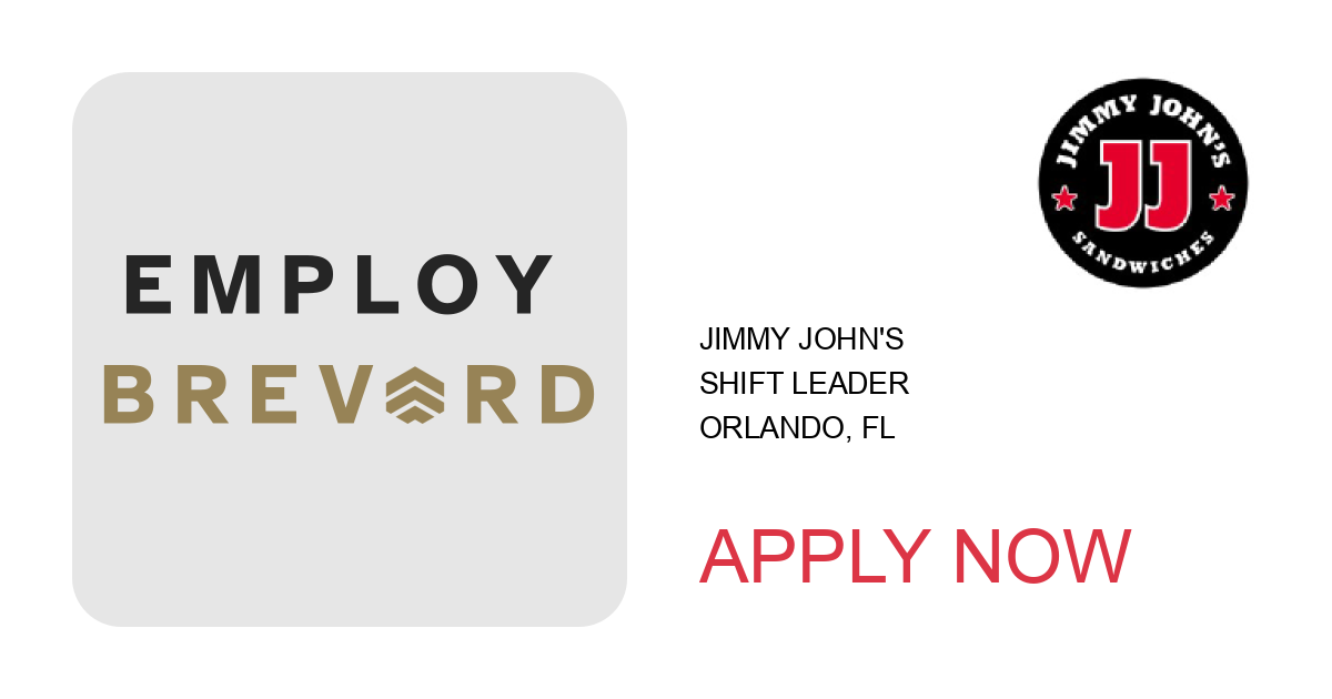 Apply to Shift Leader position with Jimmy John's in Orlando, FL